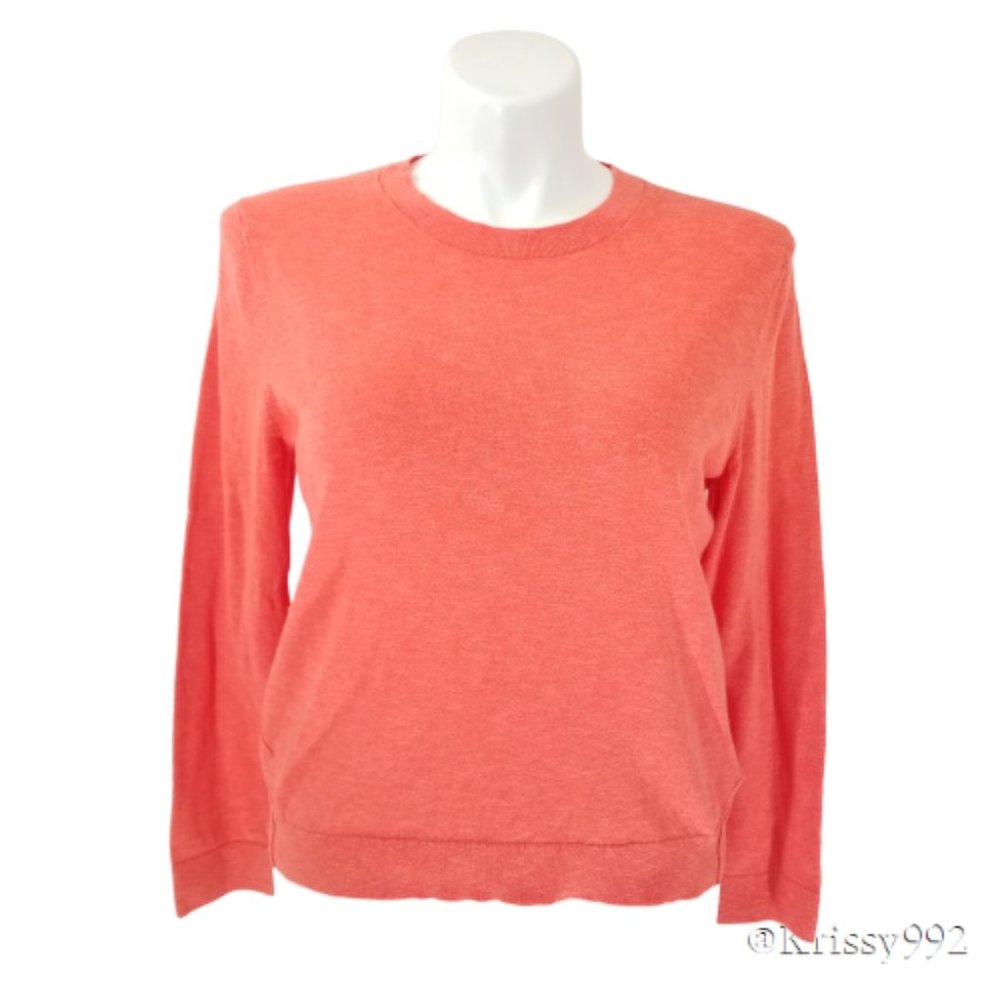 Gap Slub Crew Fire Coral XXL Sweater Pink